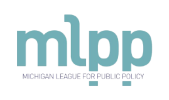Teal text reading mlpp Michigan League for Public Policy