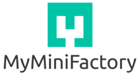 Stylized green M and text MyMiniFactory