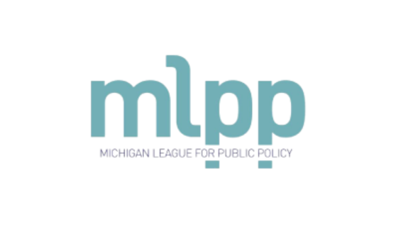 Logo of the Michigan League for Public Policy featuring "mlpp" in lowercase, turquoise letters with "Michigan League for Public Policy" beneath it.