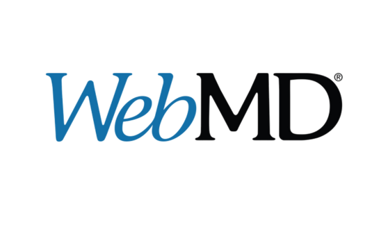 The image shows the WebMD logo with "Web" in blue and "MD" in black on a white background, conveying a professional and trustworthy tone.