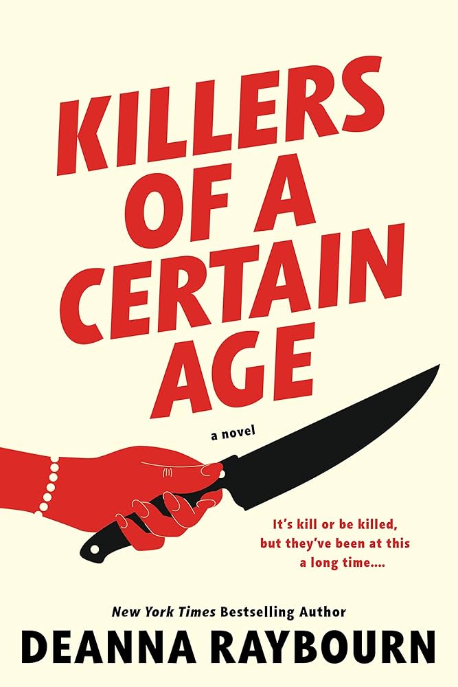 Cover of Killers of a Certain Age featuring a hand with a pearl bracelet holding a kitchen knife