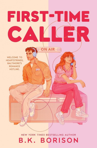 Cover of First Time Caller by BK Borrison featuring a man and a woman connected by a phone line