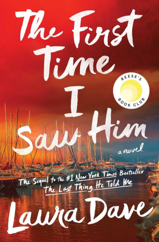Cover of The First Time I Saw Him by Laura Dave featuring a row of sailboats