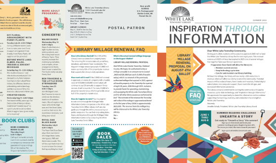 Cover page of summer newsletter