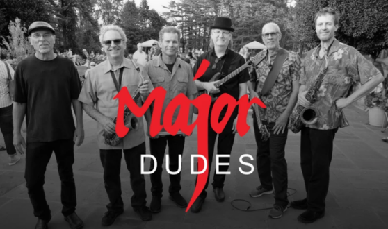 Group of men with text Major Dudes