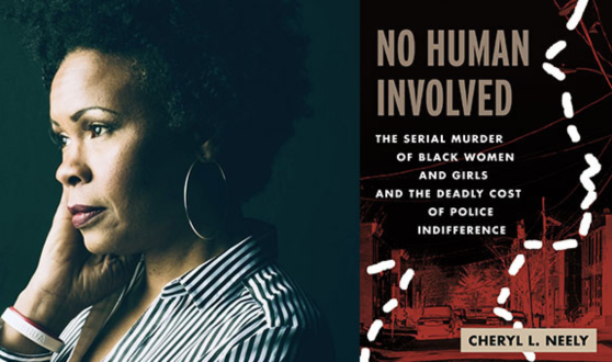 Book cover of No Human Involved and photo of author Cheryl L Neely