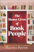 An image of a red door, surrounded by several books on white shelves.