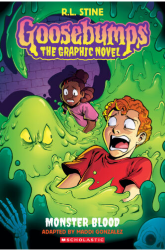 Cover for Monster Blood by R. L. Stine, adapted by Maddi Gonzalez