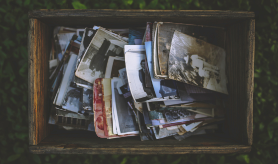 Box of old photographs