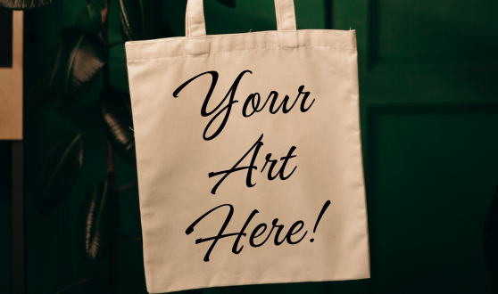 Tote bag with text Your Art Here